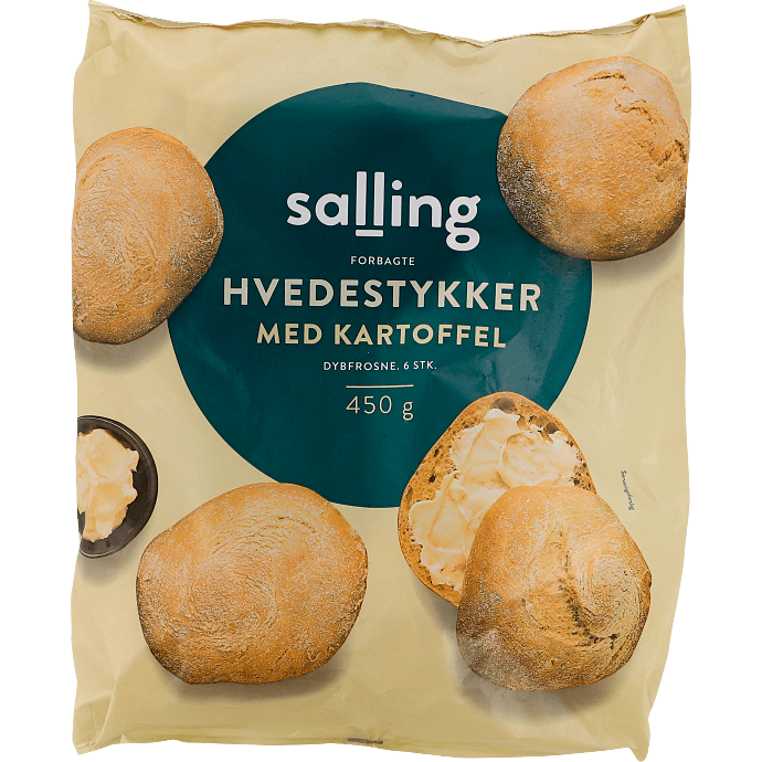 Hvedestykker m. kartoffel