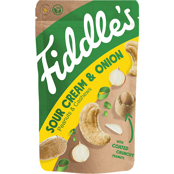 Peanuts og cashewnødder m. sour cream & onion