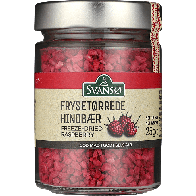 Frysetørrede hindbær