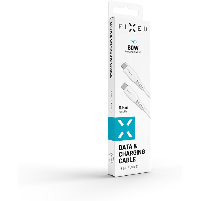 Fixed FIXDLS-CC05-WH USB-C til USB-C kabel - hvid