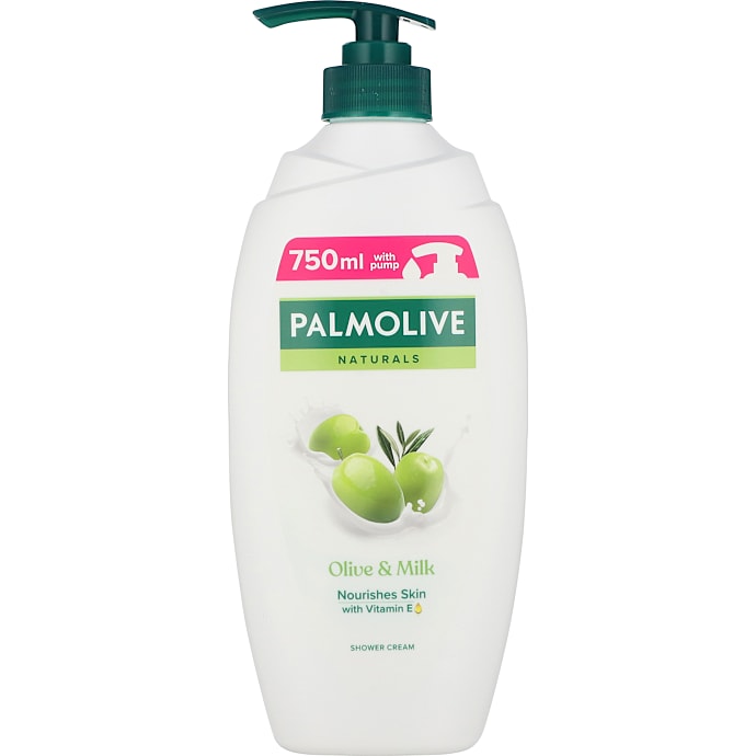 Shower Cream m. oliven og vitamin E m. pumpe