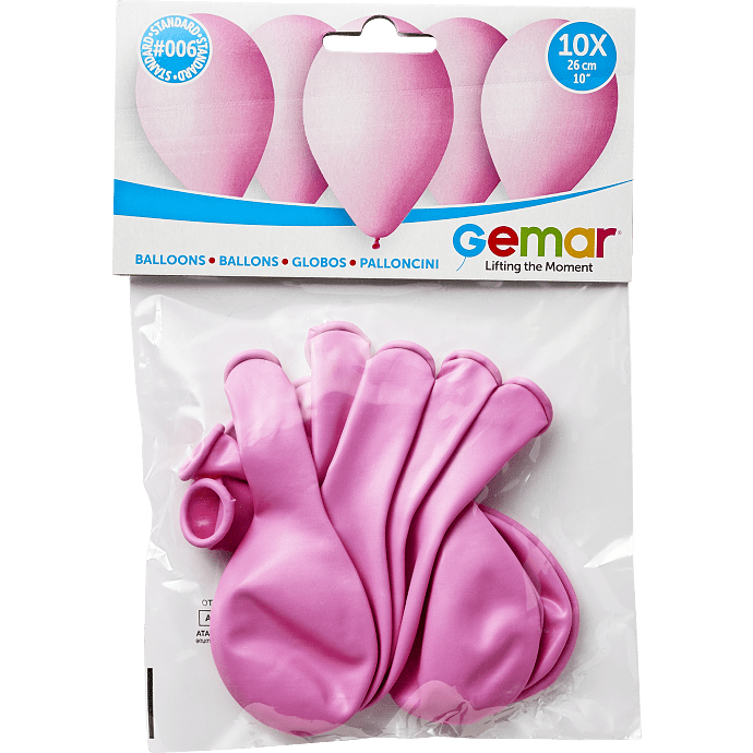 Latexballoner 26 cm 10-pak - rosa