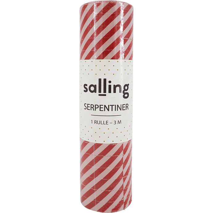Salling serpentiner L: 3 meter - Rød