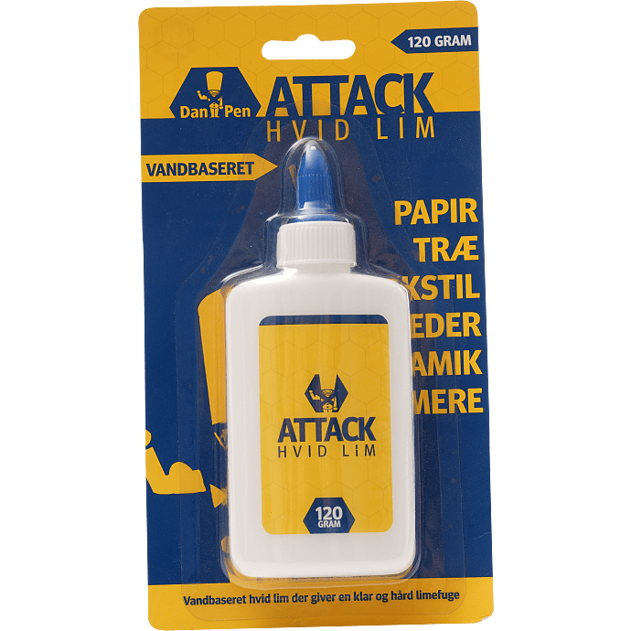 Danpen attack hvid lim - 120 g