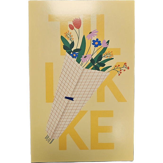 Salling kort med kuvert - blomster