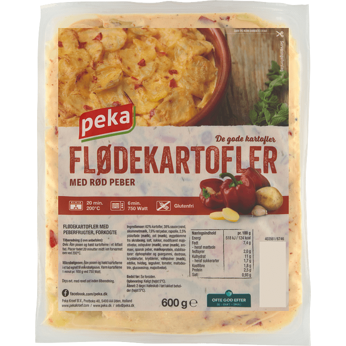 Flødekartofler m. rød peber