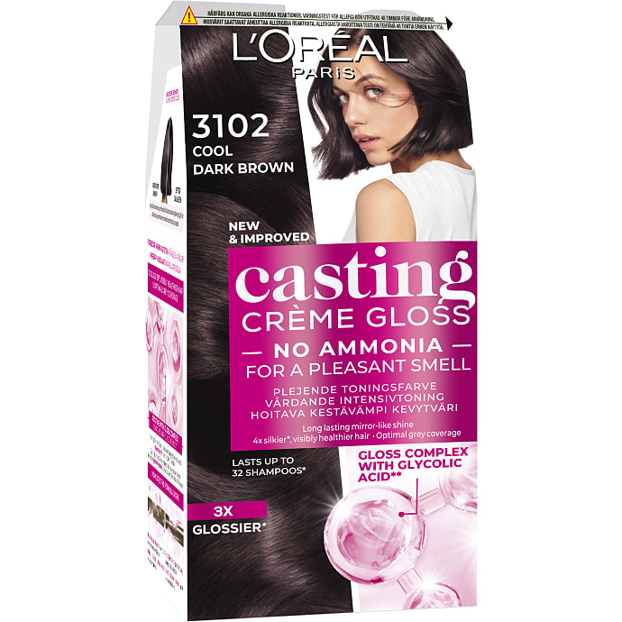 Toningsfarve 3102 Cool Dark Brown m. balsam u. ammoniak