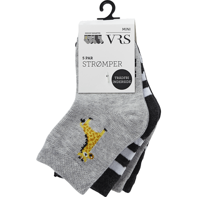 VRS baby 5-pak strømper str. 20/22 - multifarvet