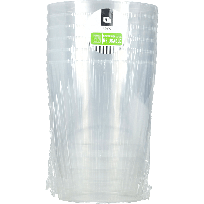 Drikkeglas i plast 6-pak (500ml)