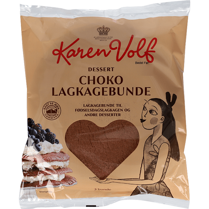Lagkagebunde m. kakao