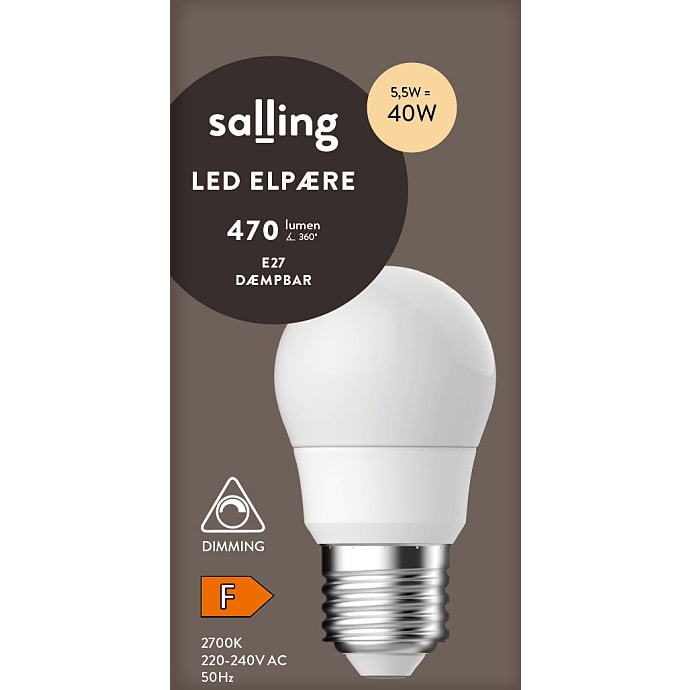 Salling LED kronepære 5,5W - dæmpbar