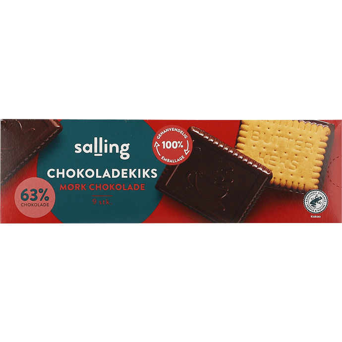 Kiks m. mørk chokolade