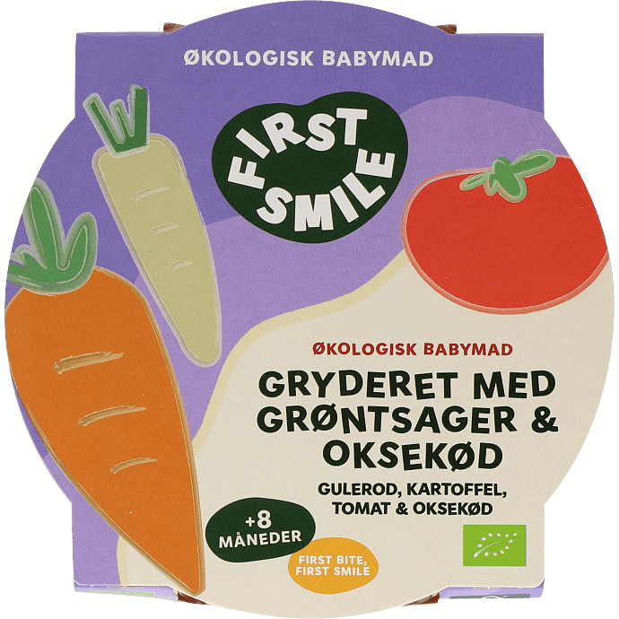 Mos m. oksekød, gulerod, kartoffel og tomat øko
