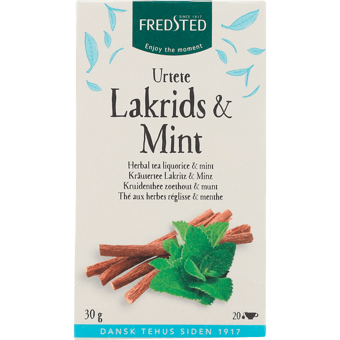 Urtete m. lakrids og pebermynte