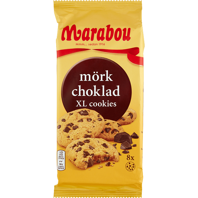 Cookies m. stykker af mørk chokolade