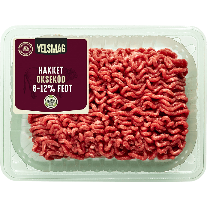 Hakket oksekød 8-12% fedt