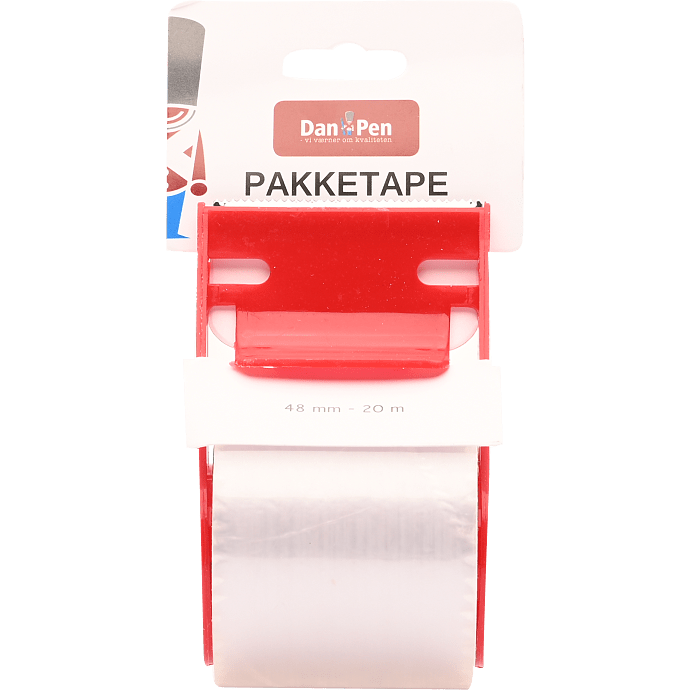 Danpen pakketape m. dispenser - klar