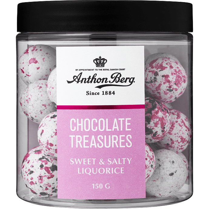Saltlakrids m. mælkechokolade og sukkerskal