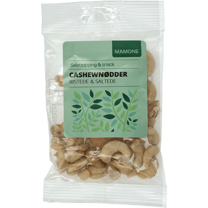 Ristede og saltede cashewnødder