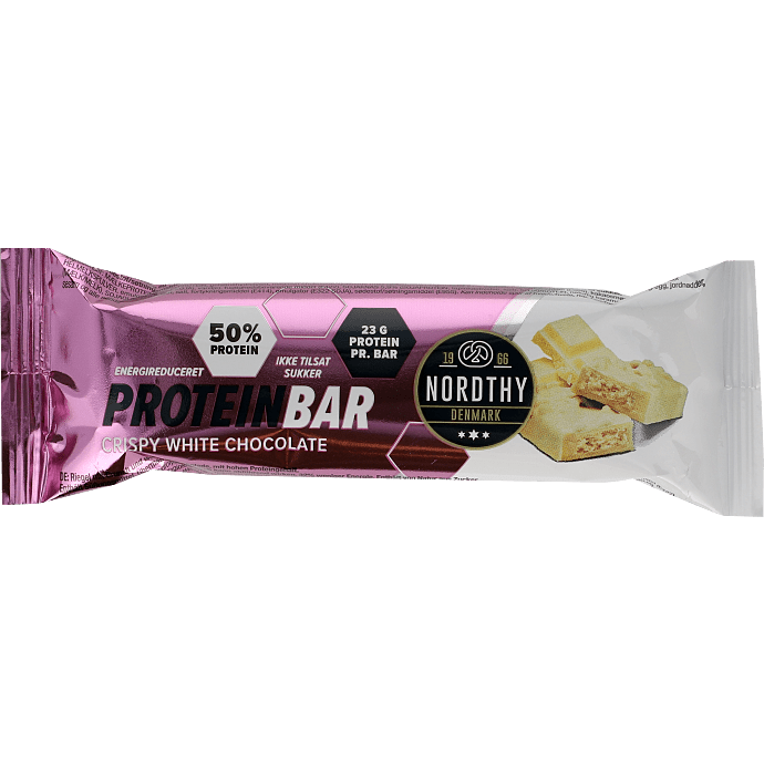 Proteinbar m. hvid chokolade