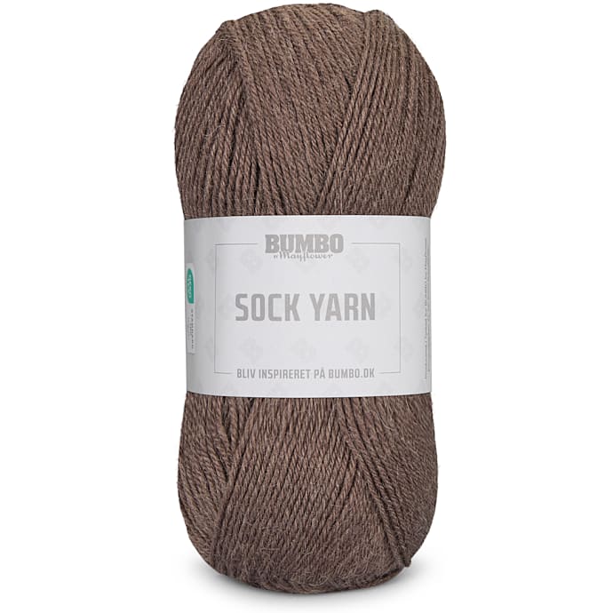 BUMBO Uldblanding Strømpegarn - Brun 131