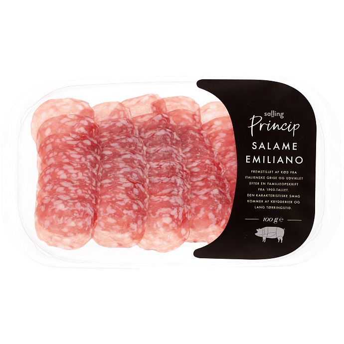 Tørret italiensk salami i skiver