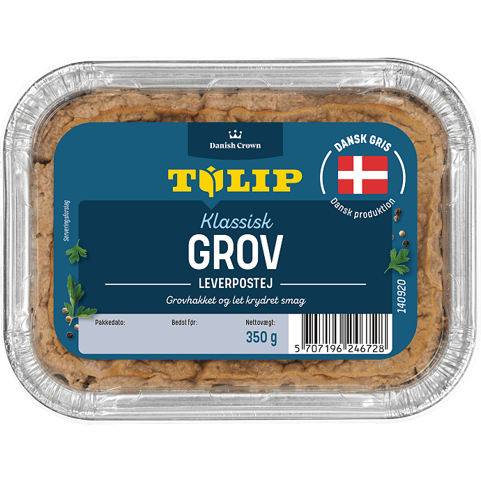 Grovhakket leverpostej