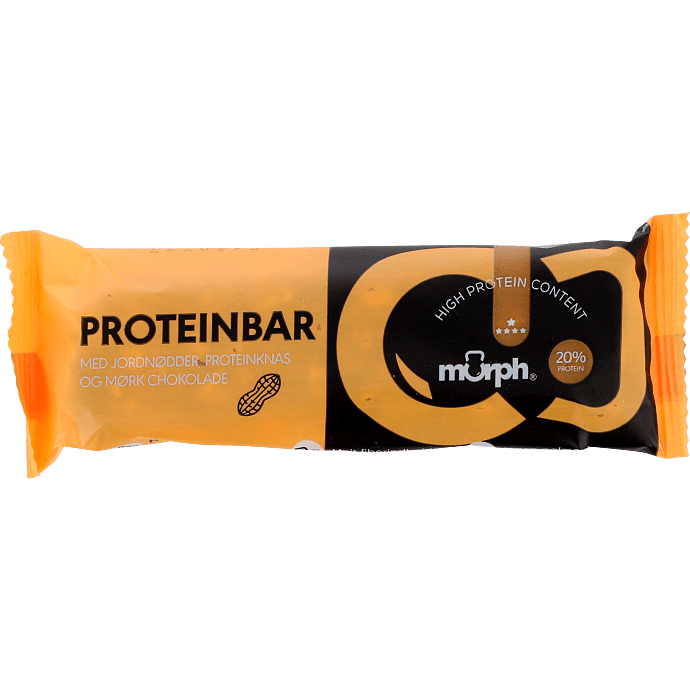 Proteinbar m. jordnødder og mørk chokolade