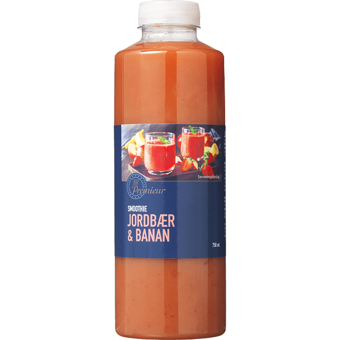 Smoothie m. jordbær og banan