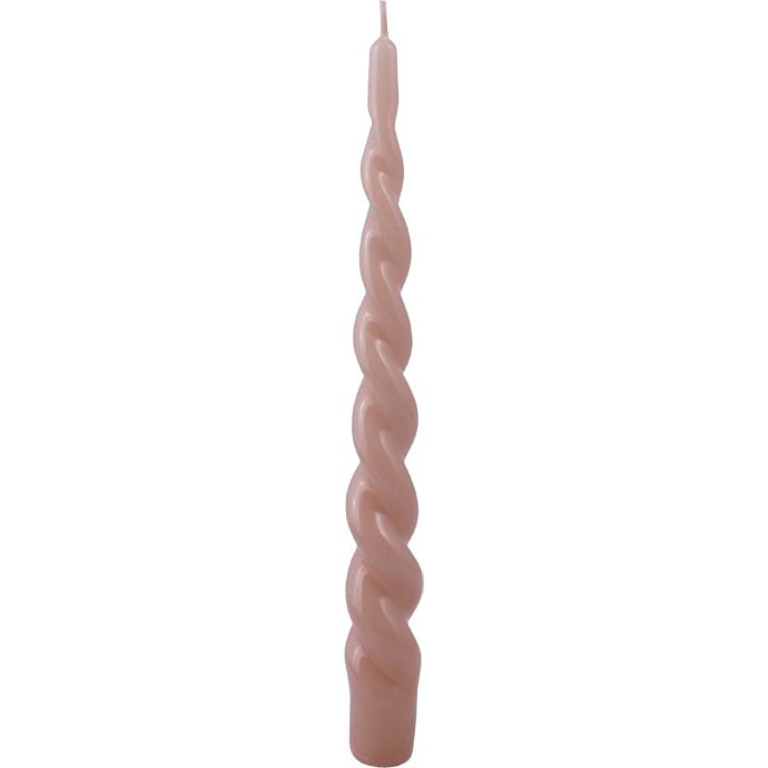 Snoede stagelys 2,2x24 cm - sandfarvet