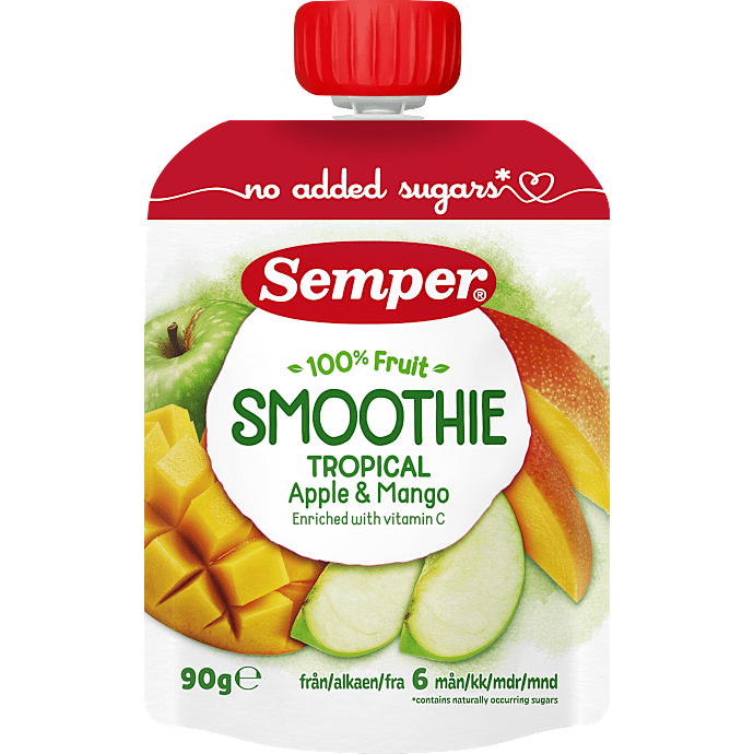Frugtmos m. æble og mango fra 6 mdr.