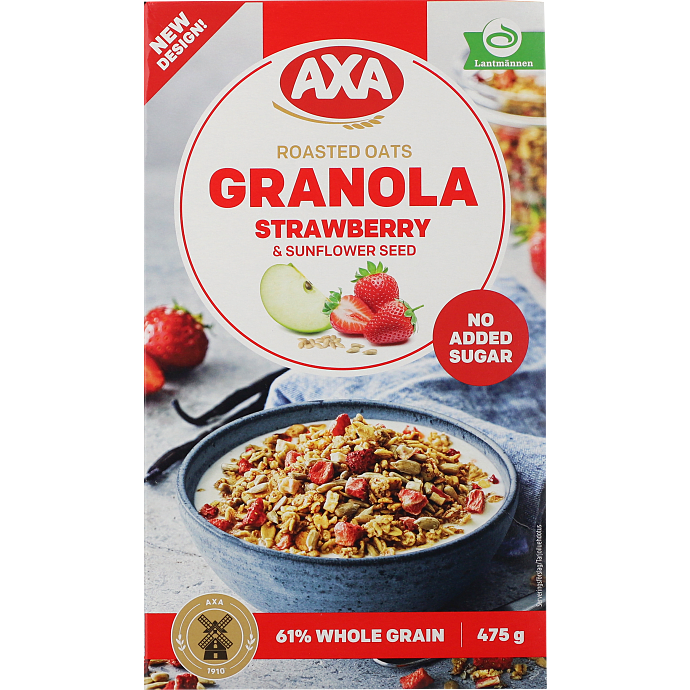 Granola m. jordbær og solsikkefrø