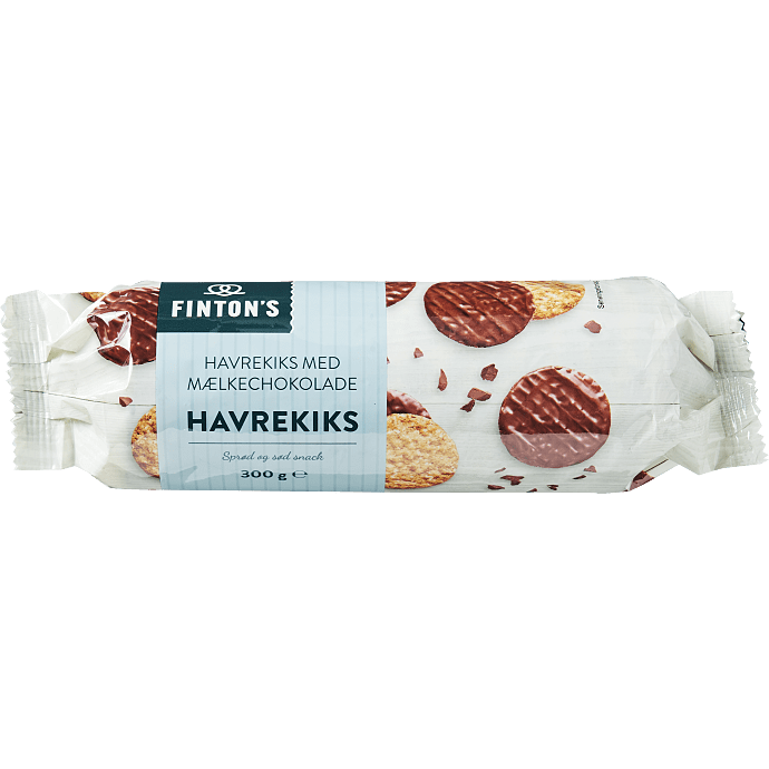 Havrekiks m. mælkechokolade