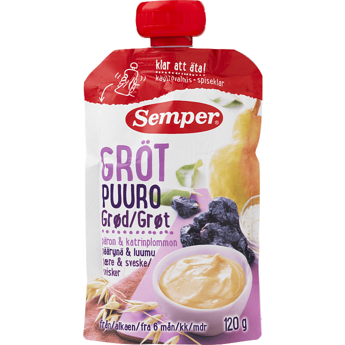 Grødsmoothie m. pære og sveske fra 6 mdr.