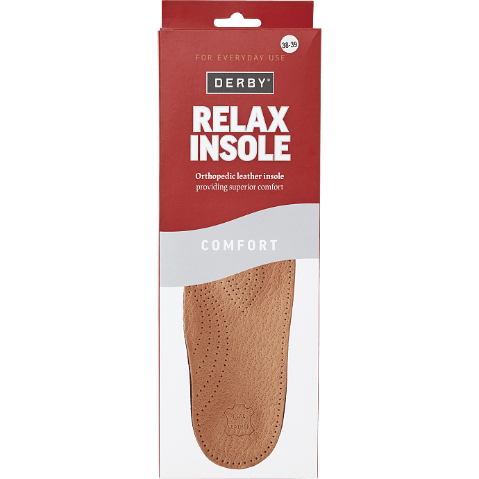 DERBY Relax sål str. 40/41 - brun