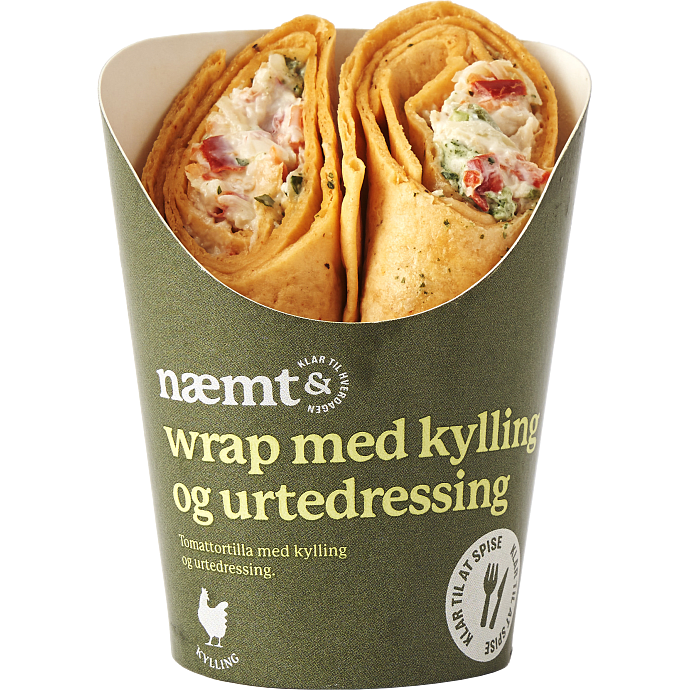Wrap m. kylling og urtedressing