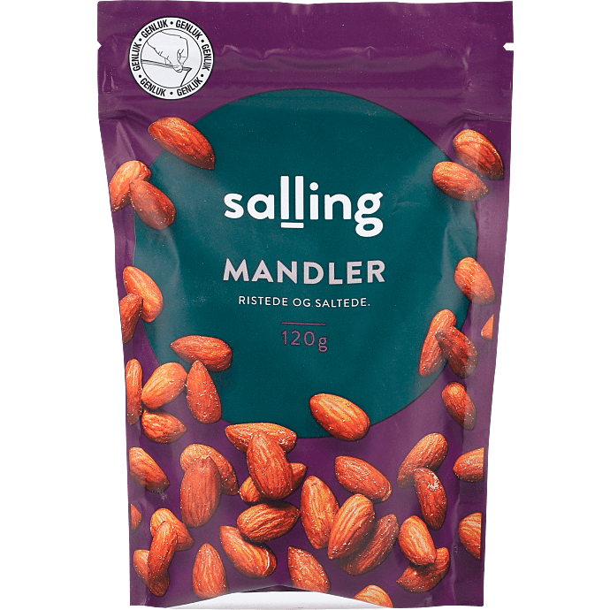 Ristede mandler m. salt