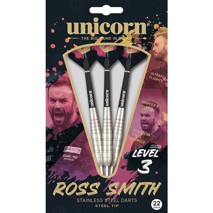 Unicorn Ross Smith dartpile rustfrit stål 3-pak