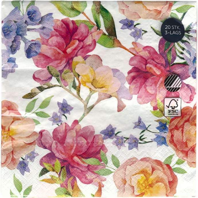 Servietter 33x33cm m. motiv