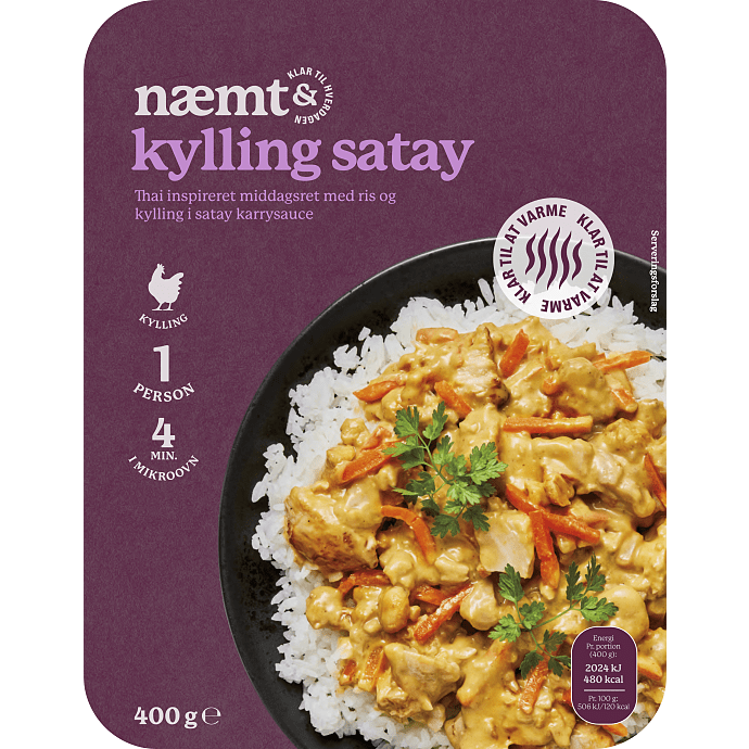 Ris m. kylling satay