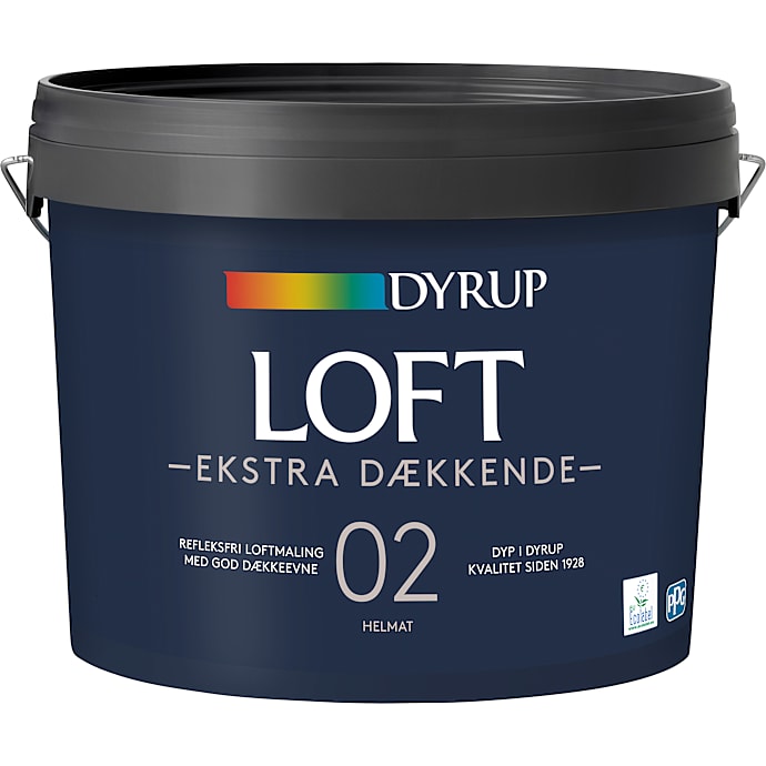 Dyrup loftmaling Ekstra dækkende 4,5 liter - hvid