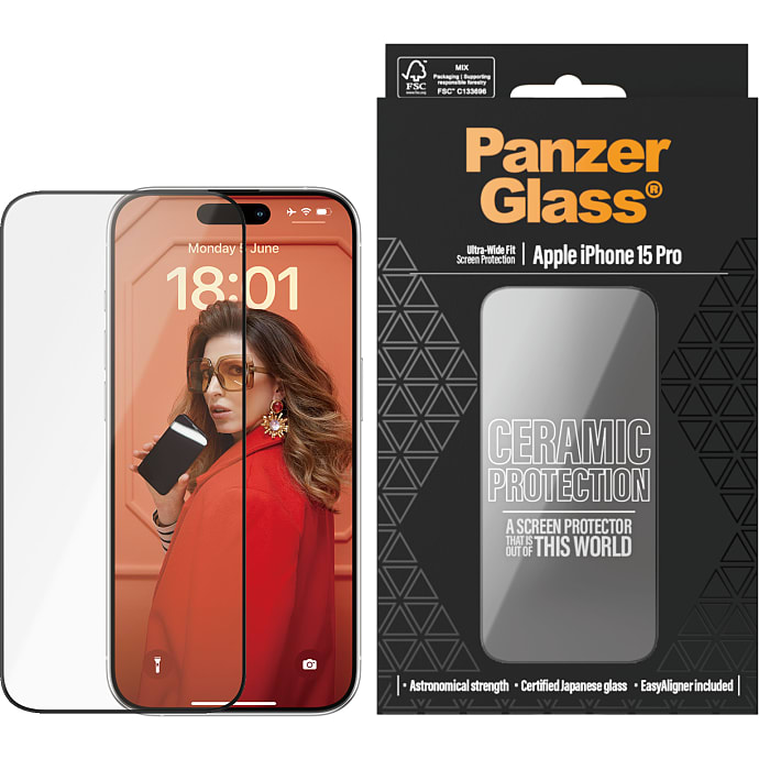 PanzerGlass Ceramic Protection iPhone15 Pro UWF WA