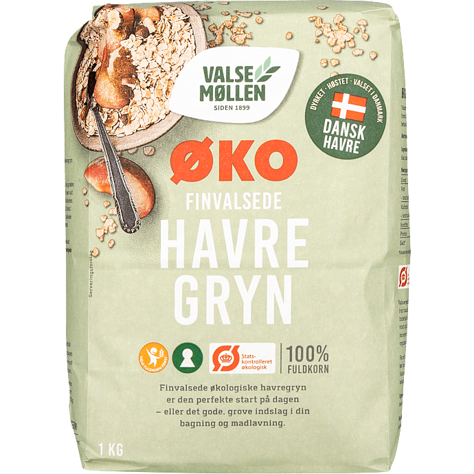 Finvalsede havregryn øko