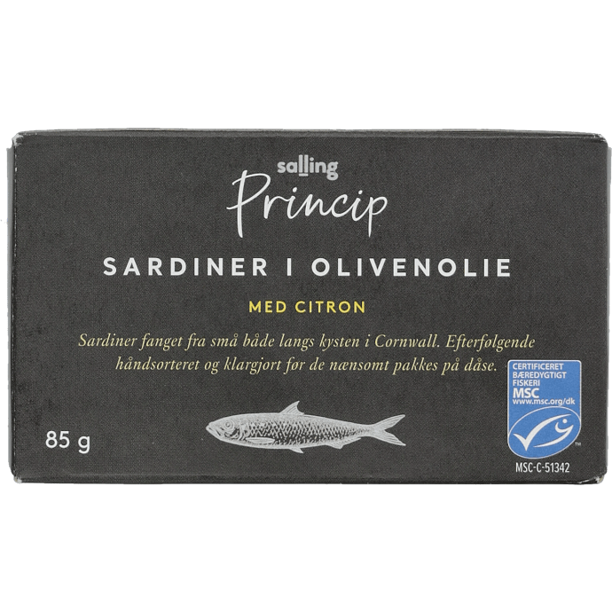 Sardiner i olivenolie m. citron