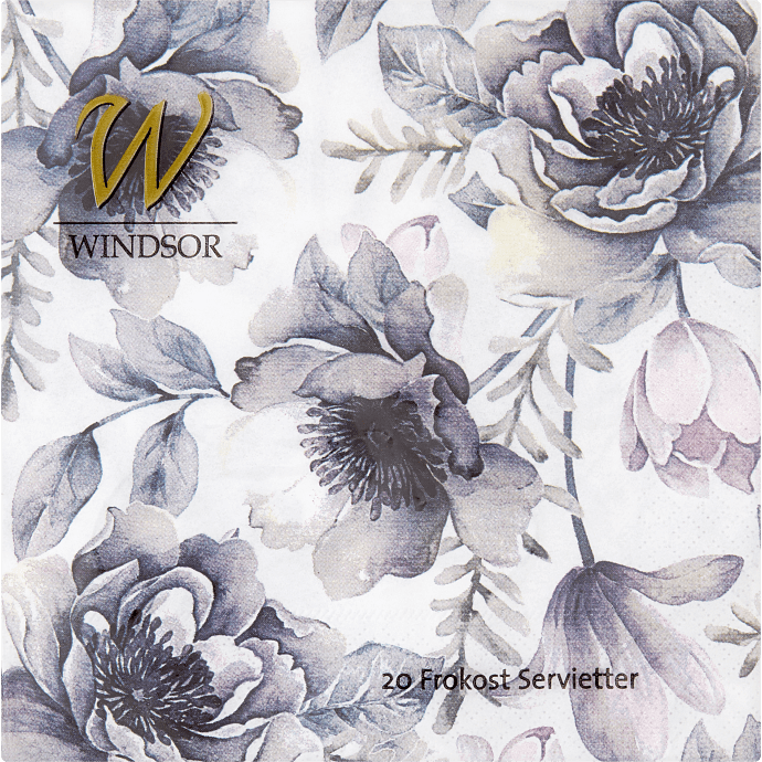 Windsor mønstrede servietter 33x33 cm 20-pak