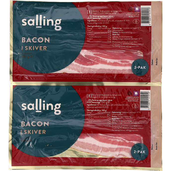 Bacon i skiver
