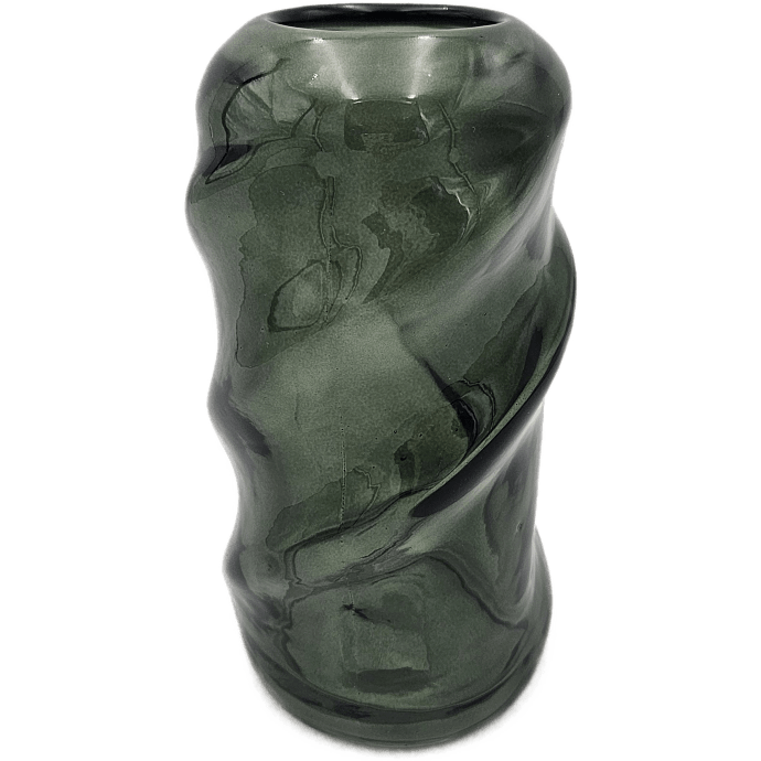 Cylinderformet vase 19,5 cm - grøn