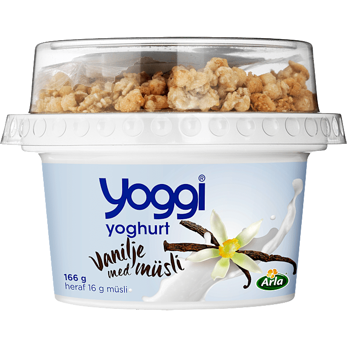 Yoghurt m. vanilje og müsli 2,5% fedt