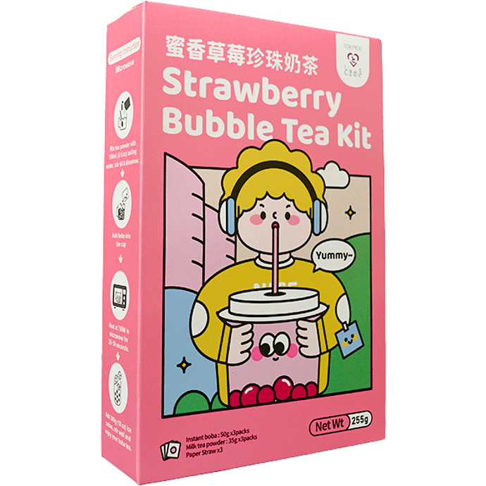 Bubbletea m. jordbær