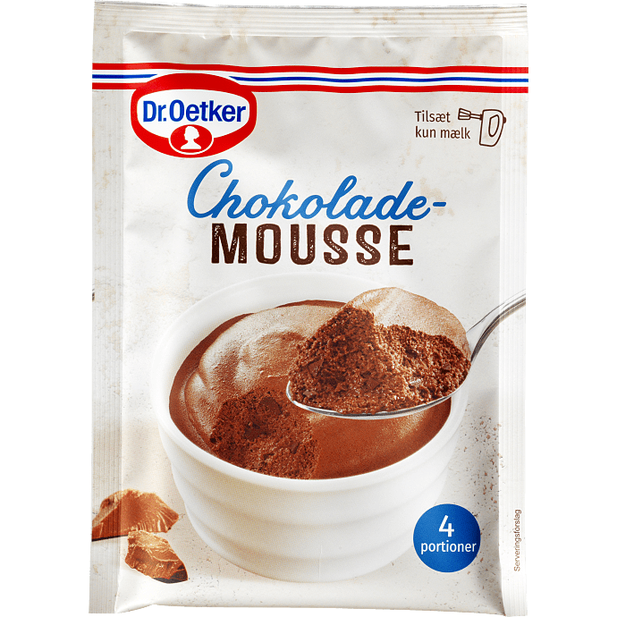 Mousse m. chokolade pulver